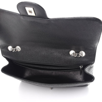 Chanel Caviar Quilted Jumbo Single Flap Bijoux Chain Black 5 of 9