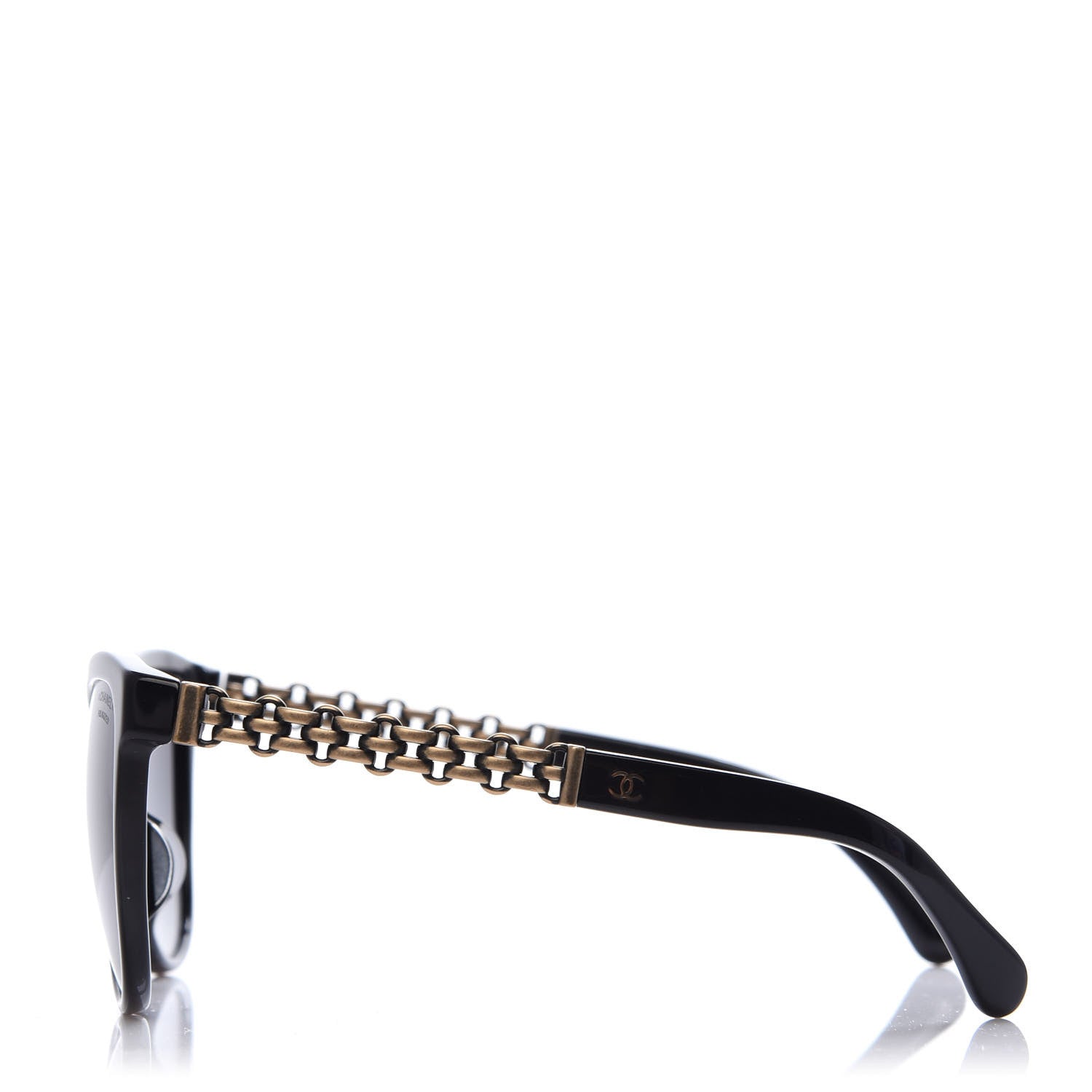 Chanel Cat Eye Chain Polarized Sunglasses 5326 Black 3 of 8