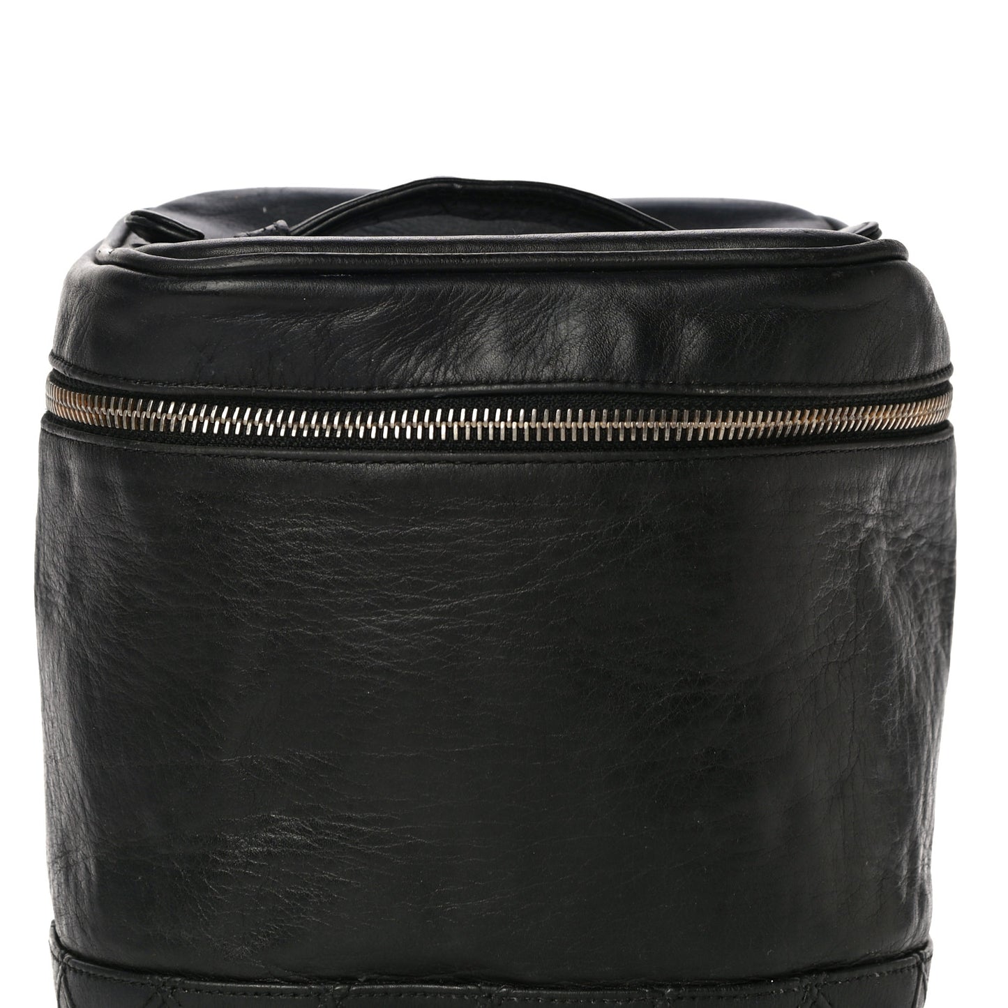 Lambskin Vanity Cosmetic Case Black