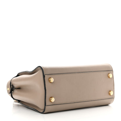 Fendi Vitello Tahiti Burro Medium Peekaboo Iconic Essentially Satchel Tortora Black 4 of 18