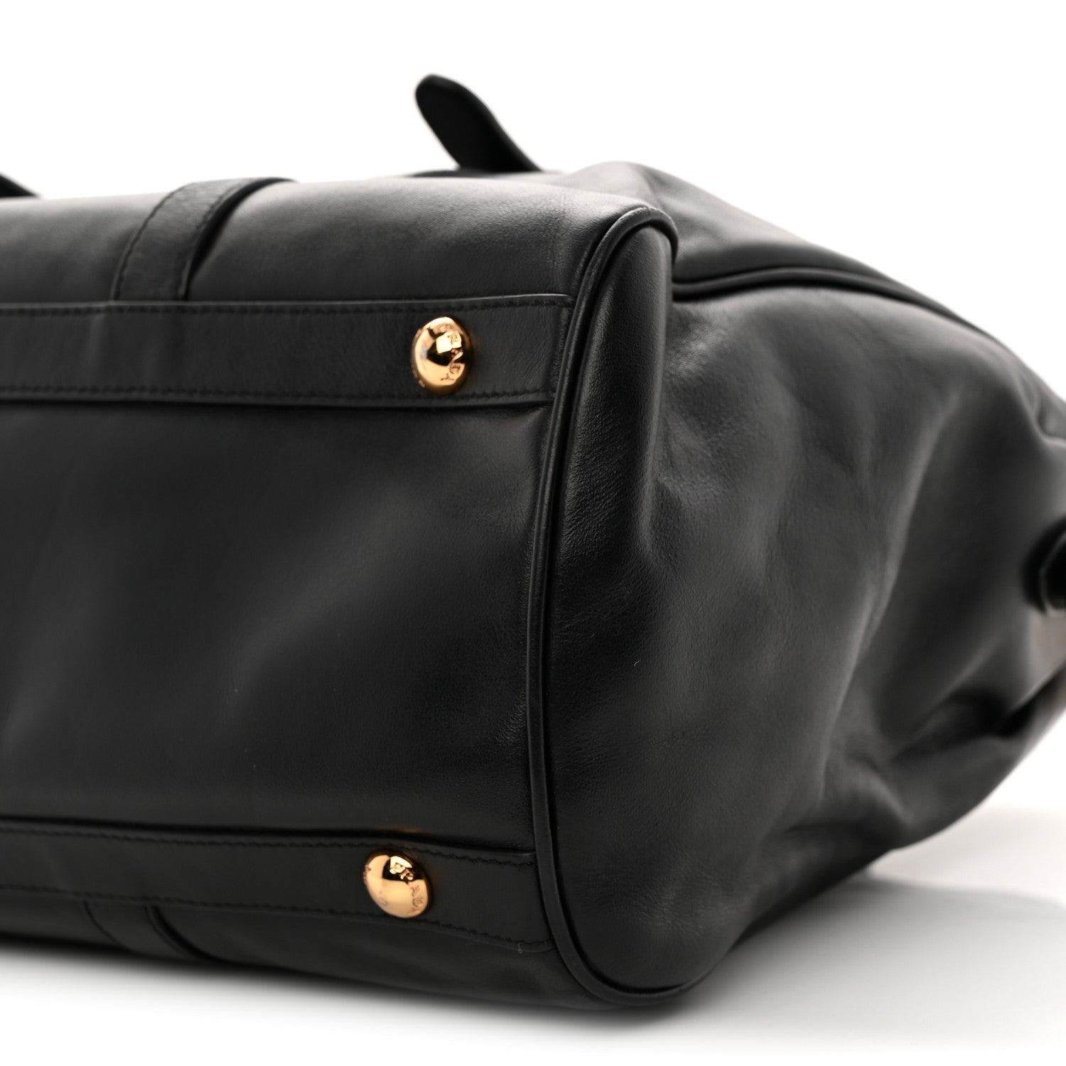 Prada Soft Calfskin Shopping Satchel Black 9 of 11