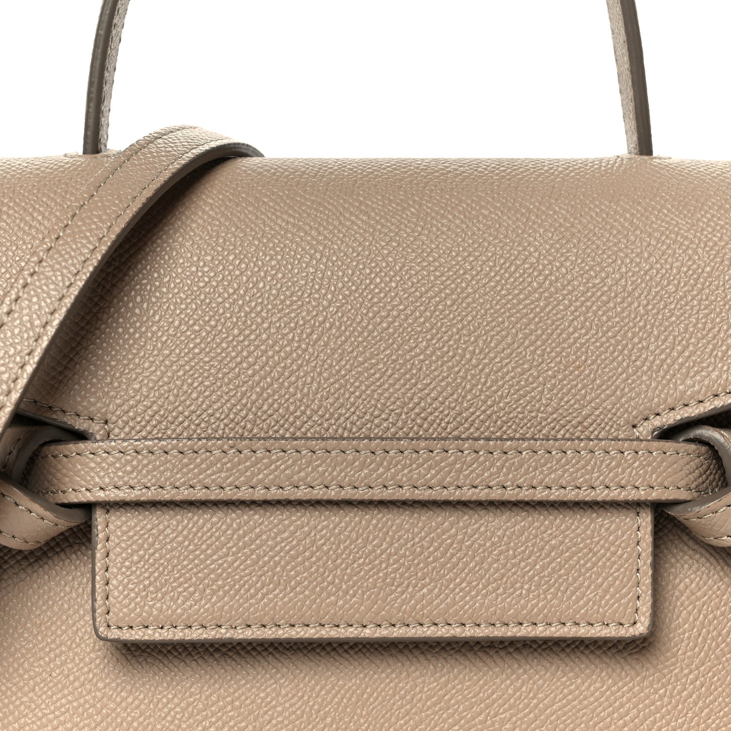 Grained Calfskin Nano Belt Bag Light Taupe