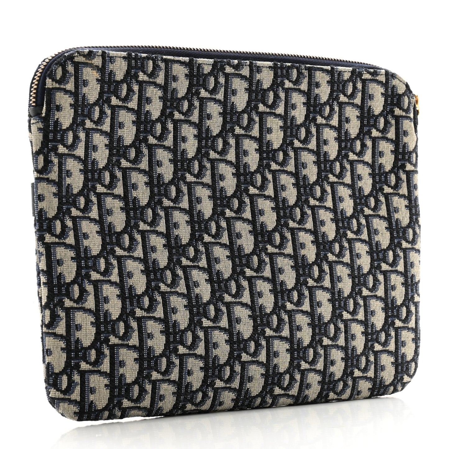 Oblique Pouch Clutch Blue