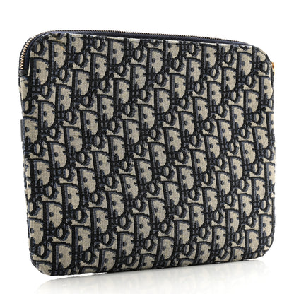 Christian Dior Oblique Pouch Clutch Blue 3 of 8