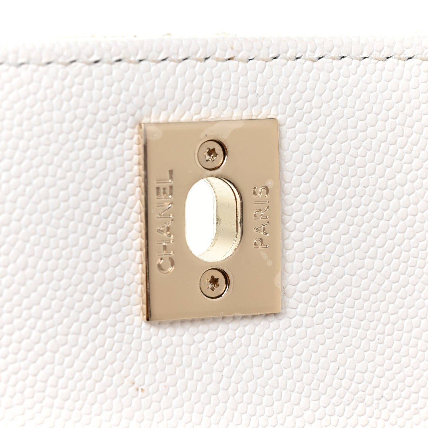 Caviar Quilted Extra Mini Coco Handle Flap White