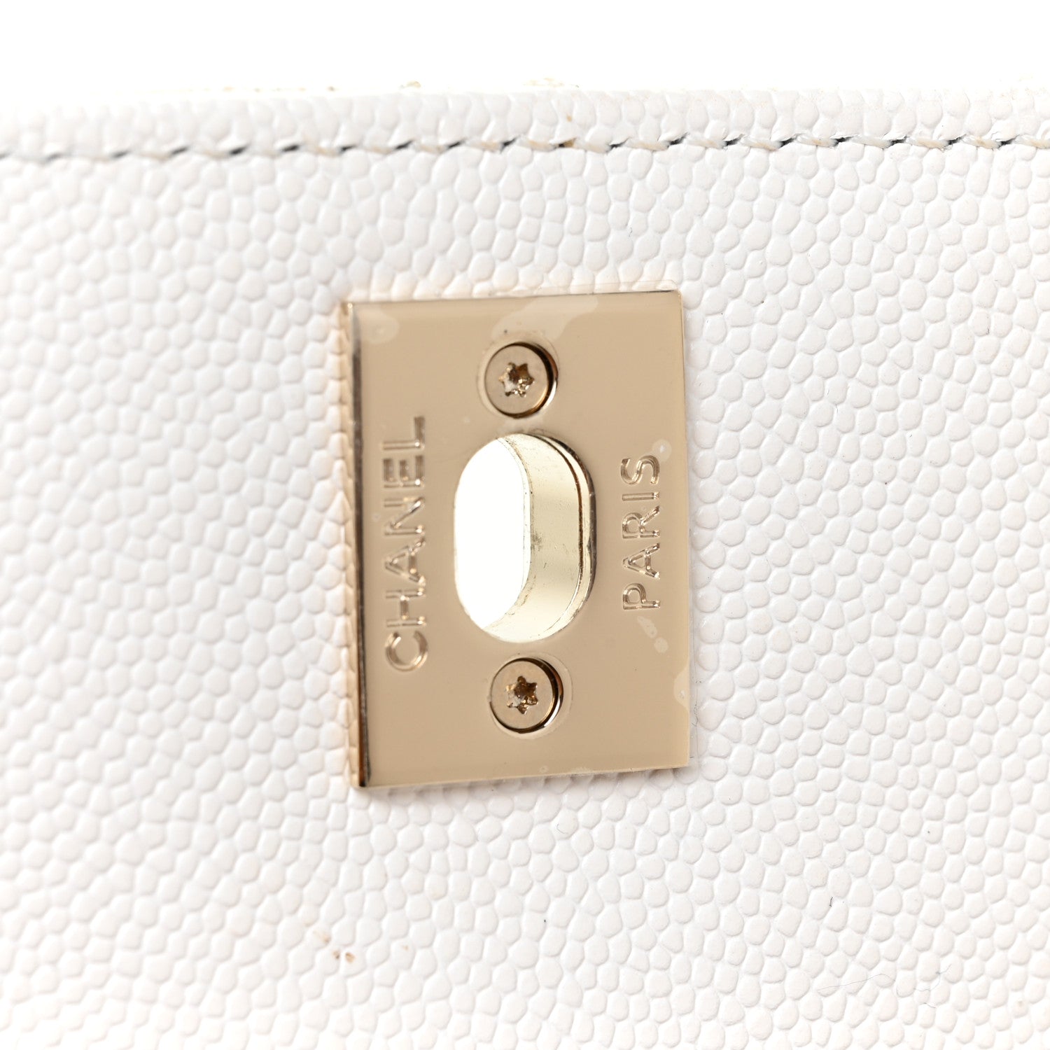 Chanel Caviar Quilted Extra Mini Coco Handle Flap White 11 of 12
