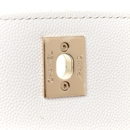 Chanel Caviar Quilted Extra Mini Coco Handle Flap White 11 of 12