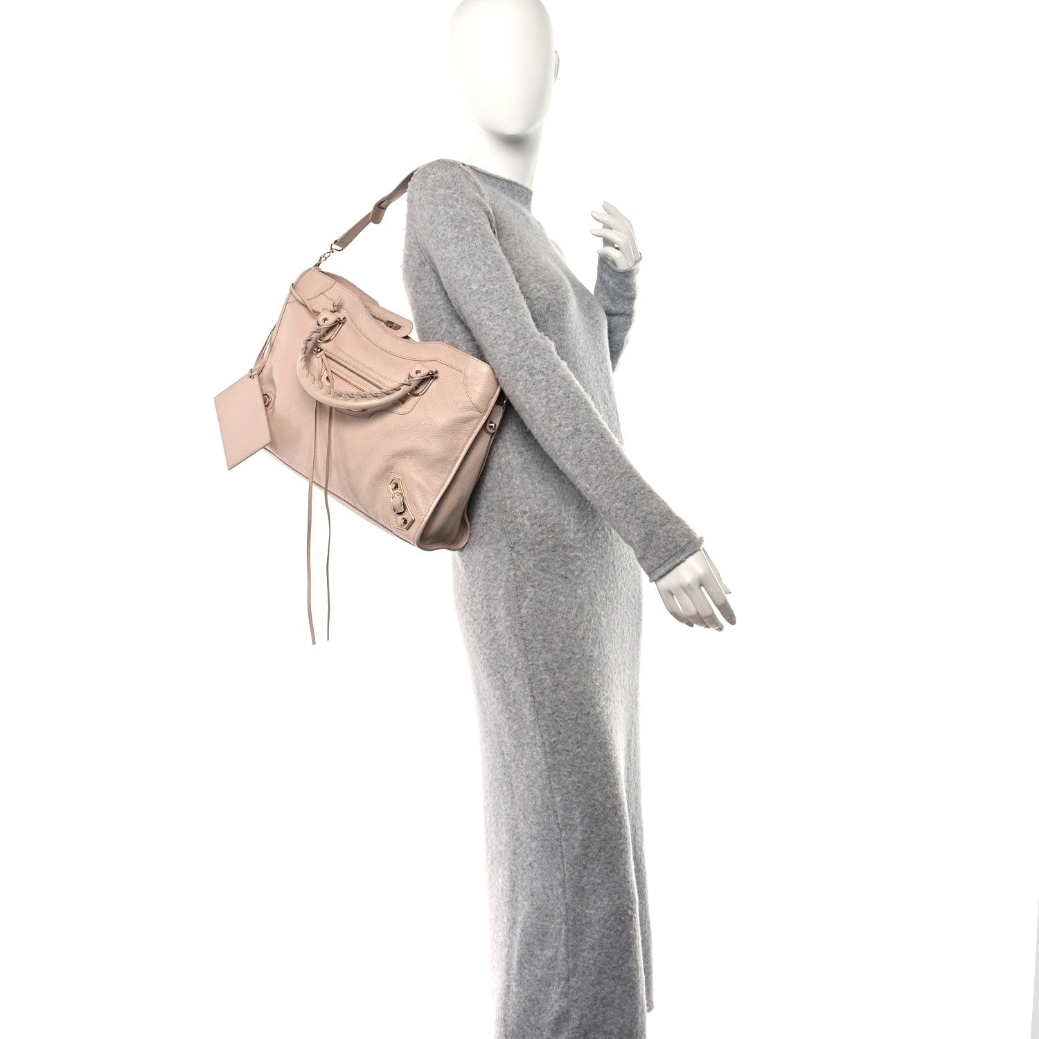 Balenciaga Chevre Silver Metallic Edge Hardware City Rose Aubepine Bois de Rose 2 of 13