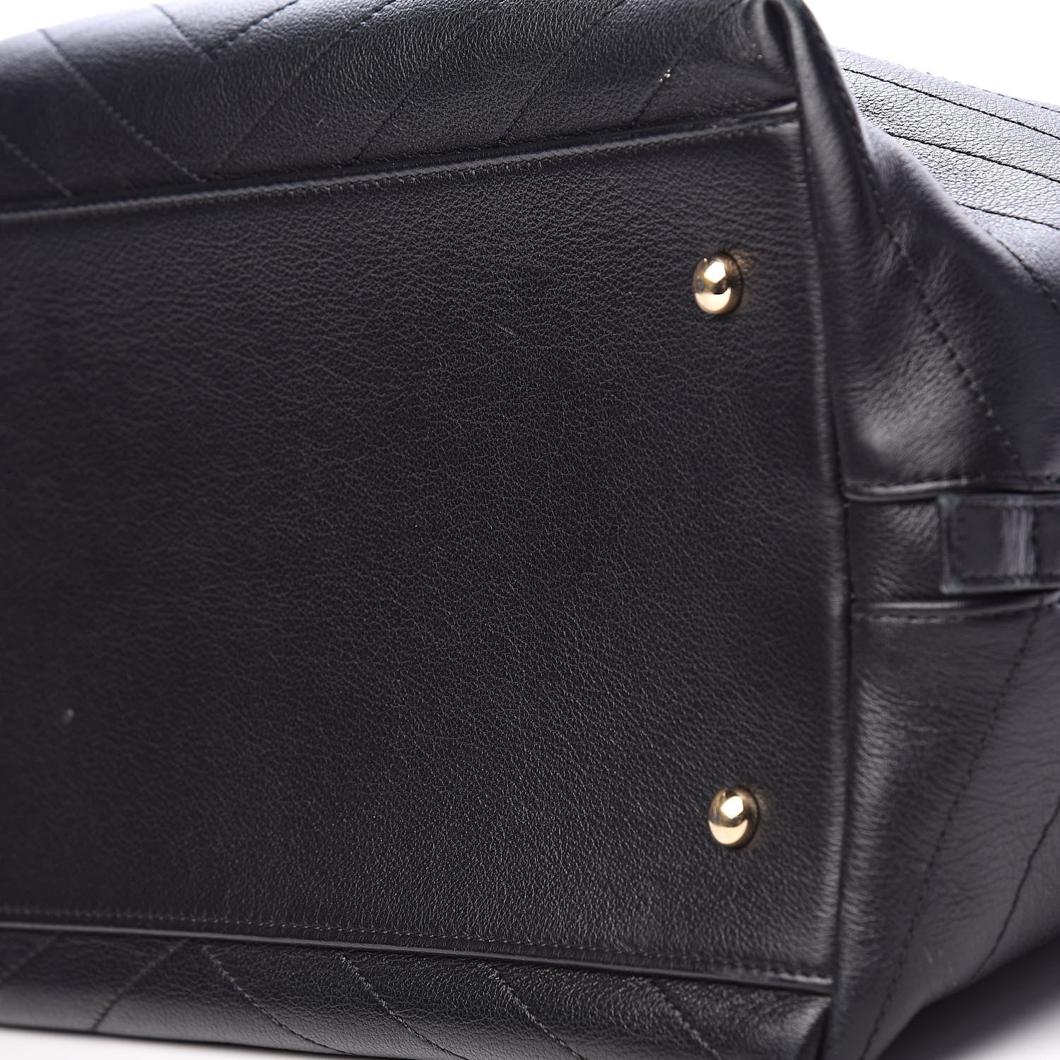 Chanel Calfskin Stitched Large Chevron Chic Shopping Bag Black 20 of 26