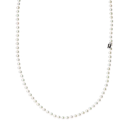 Mikimoto 18K White Gold Akoya Pearl 4-4.5mm Strand Necklace 16.5" 1 of 4