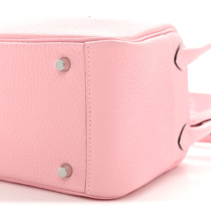 Hermes Taurillon Clemence Verso Mini Lindy 20 Rose Sakura Gris Perle 10 of 11