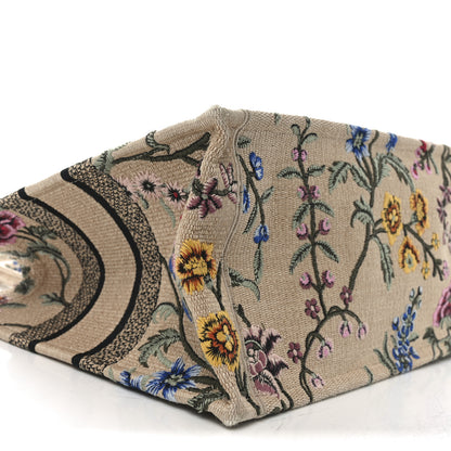 Christian Dior Raffia Embroidered Petites Fleurs Medium Book Tote Natural 9 of 10