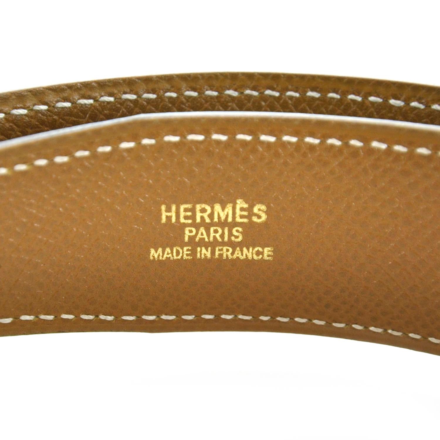 Hermes Box Epsom Leather Reversible H Belt 70 Noir Gold 2 of 5
