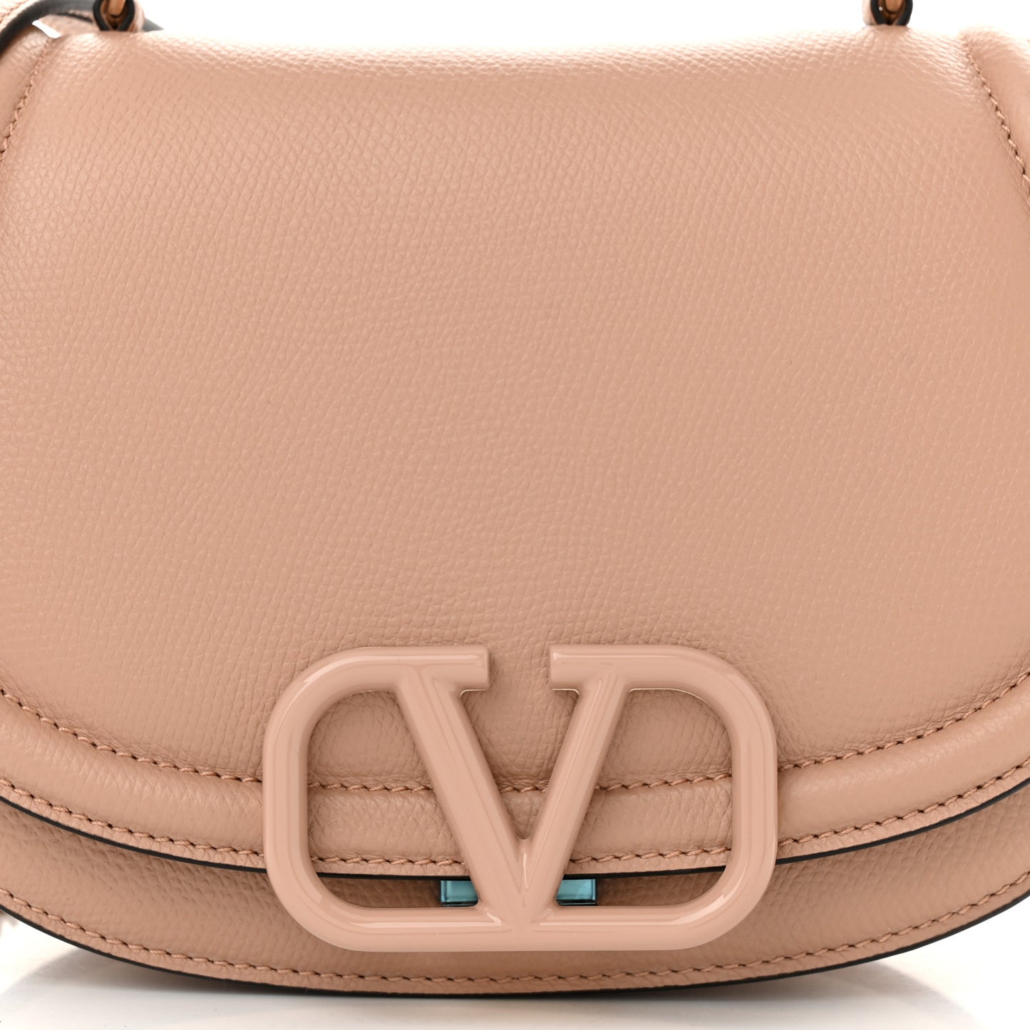 Grainy Calfskin VSling Saddle Bag Rose Cannelle