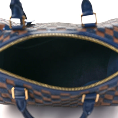 Louis Vuitton Damier Paillettes Speedy 30 Blue 5 of 9