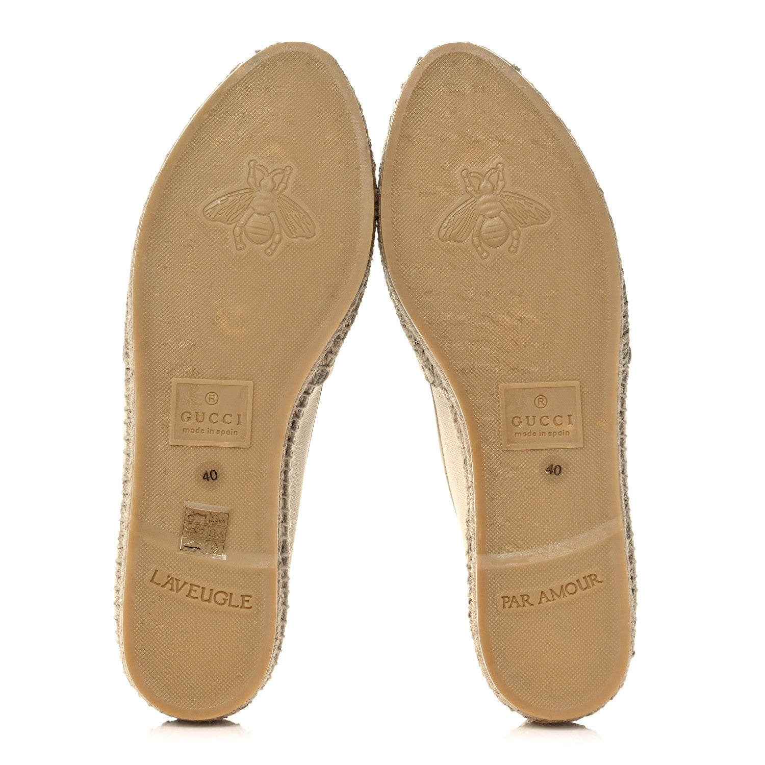 Gucci Canvas Logo Espadrilles 40 Greggio White 5 of 9