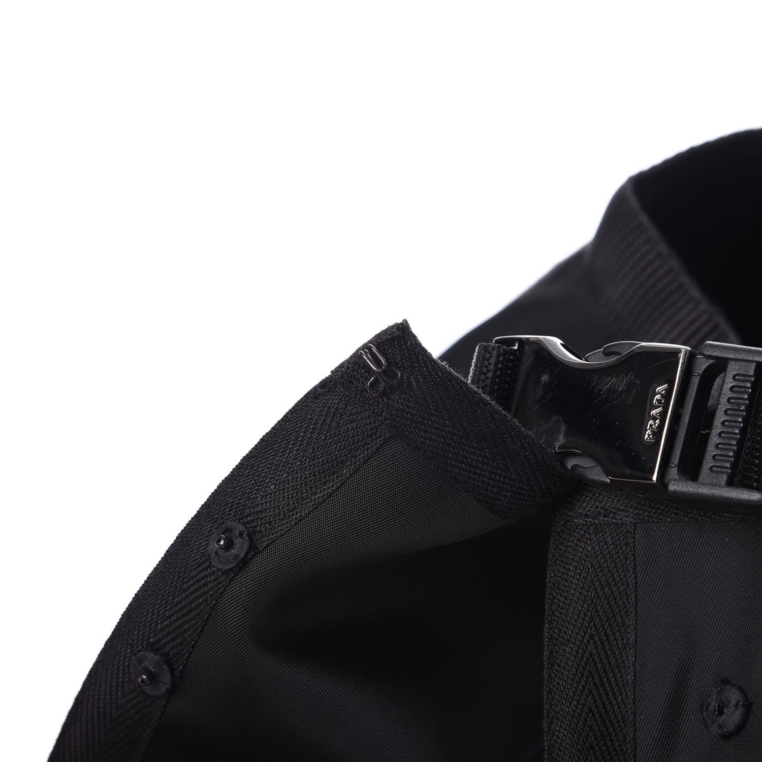 Prada Tessuto Nylon Peplum Belt Nero Black 7 of 13