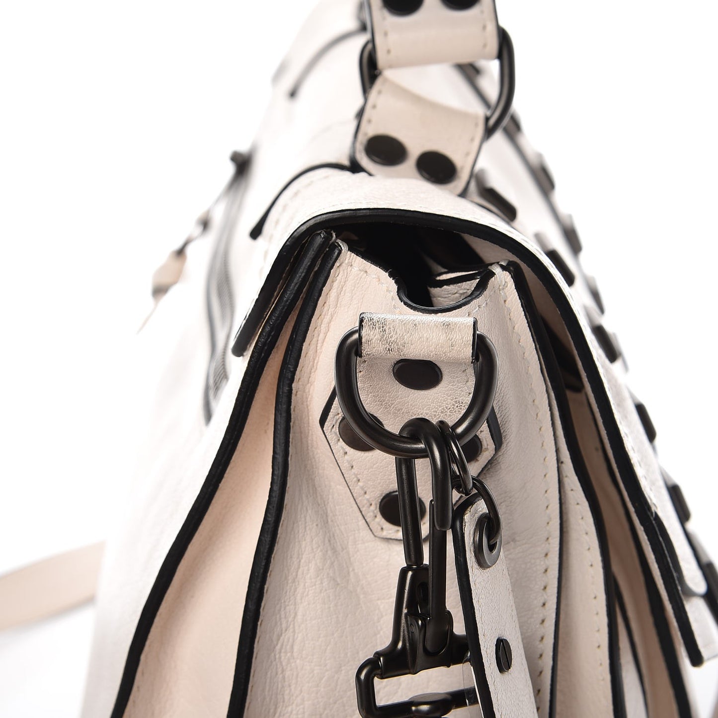 Buffalo Stud Medium PS1 Satchel White