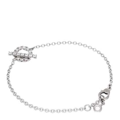 Hermes 18K White Gold Diamond Finesse Bracelet XS 2 of 4