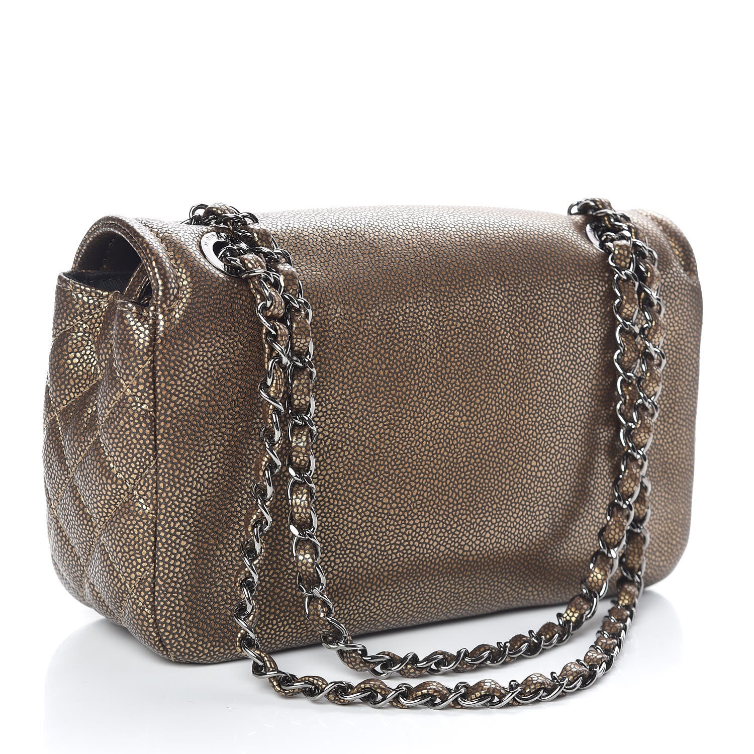 Chanel Metallic Caviar Medium Timeless CC Flap Bronze 3 of 9