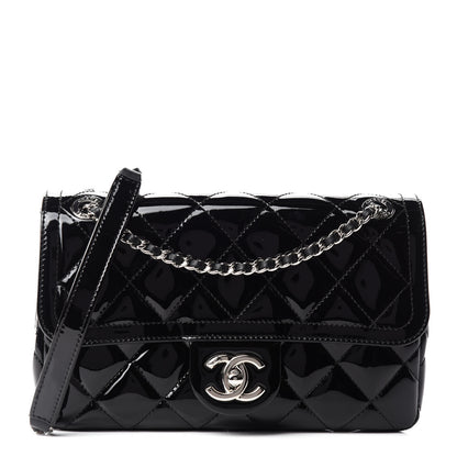Chanel Patent Quilted Small Coco Shine Flap Black 1 of 10