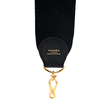 Hermes Toile Taurillon Clemence Shoulder Strap Black 3 of 3