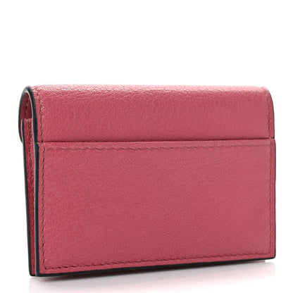 Christian Dior Goatskin Saddle Card Holder Pink 3 of 6