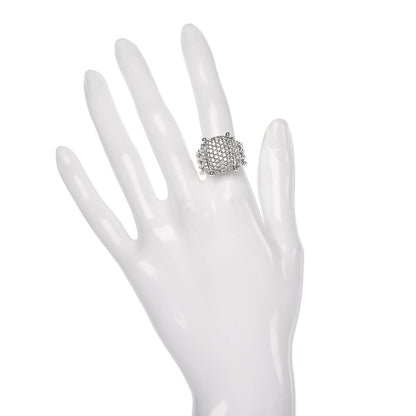 David Yurman Sterling Silver Diamond 16mm Wheaton Ring 53 6.5 2 of 5