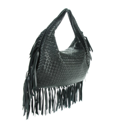 Bottega Veneta Nappa Intrecciato Veneta Large Fringed Hobo Nero Black 3 of 8