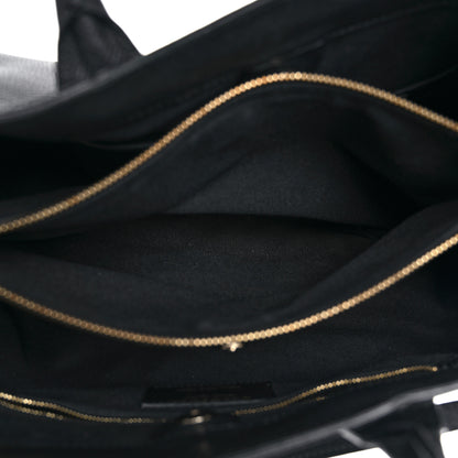 Burberry Grainy Calfskin House Check Large Banner Tote Black 7 of 22