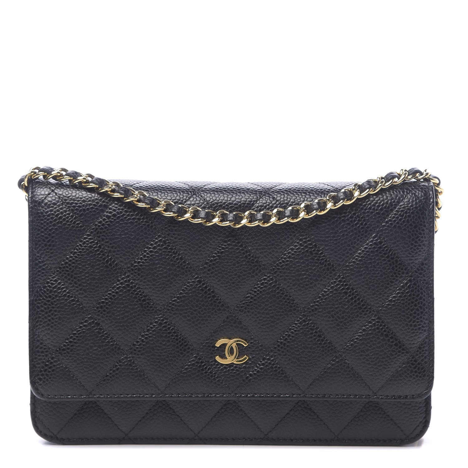 Chanel Caviar Quilted Wallet On Chain WOC Black 1 of 12