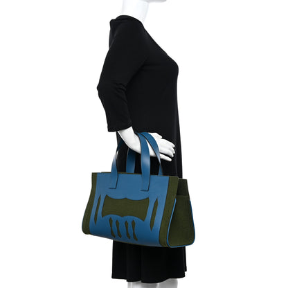 Hermes Epsom Feutre Petit H Decoupe Basse PM Skeleton Tote Bleu de Galice Canopee 3 of 9