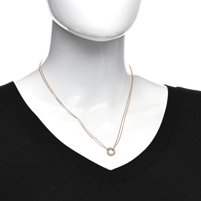 Cartier 18K Pink Yellow White Gold Trinity Double Chain Pendant Necklace 2 of 5