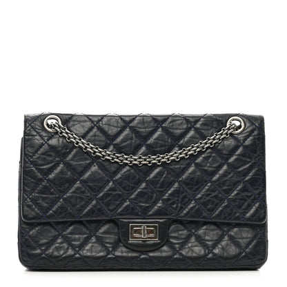 Chanel Aged Calfskin Quilted 2.55 Reissue 226 Flap Navy Blue 1 of 12