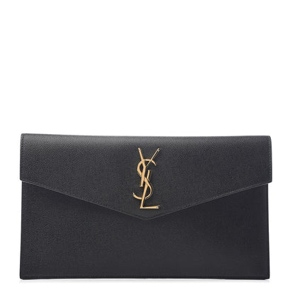 Saint Laurent Grain De Poudre Uptown Pouch Black 1 of 6