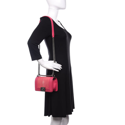 Chanel Galuchat Stingray Small Boy Flap Pink 2 of 10