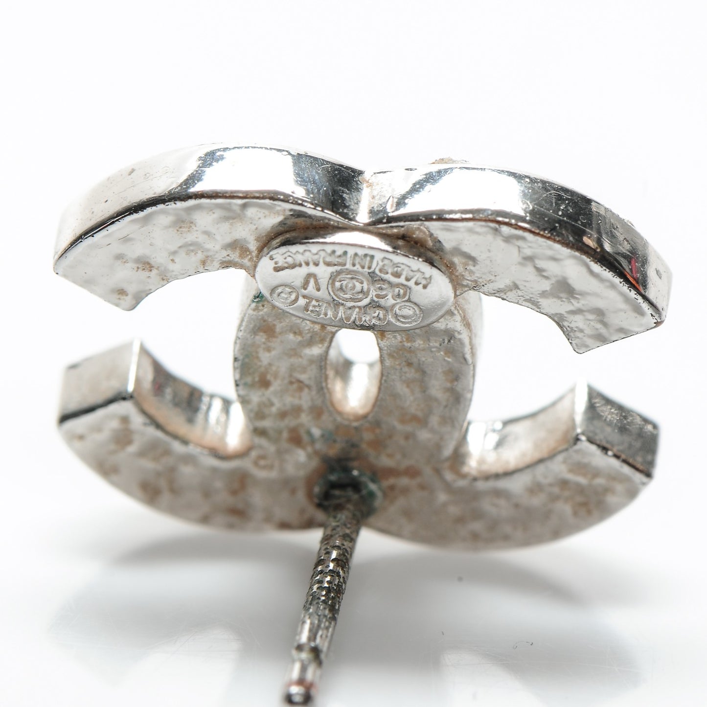 Crystal CC Earrings Silver