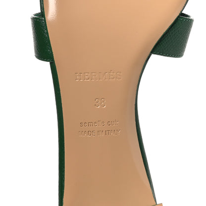 Hermes Epsom Oasis Sandals 38 Vert Cactus 8 of 10