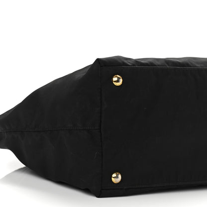 Prada Nylon Calfskin Tote Black 8 of 9