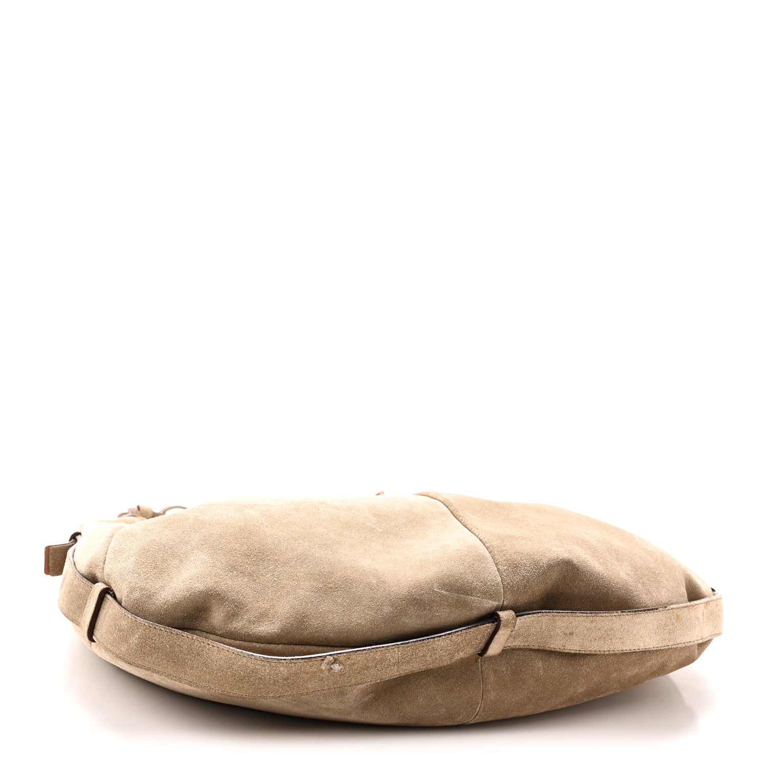 Saint Laurent Suede Buffalo Horn Mombasa Hobo Beige 4 of 10