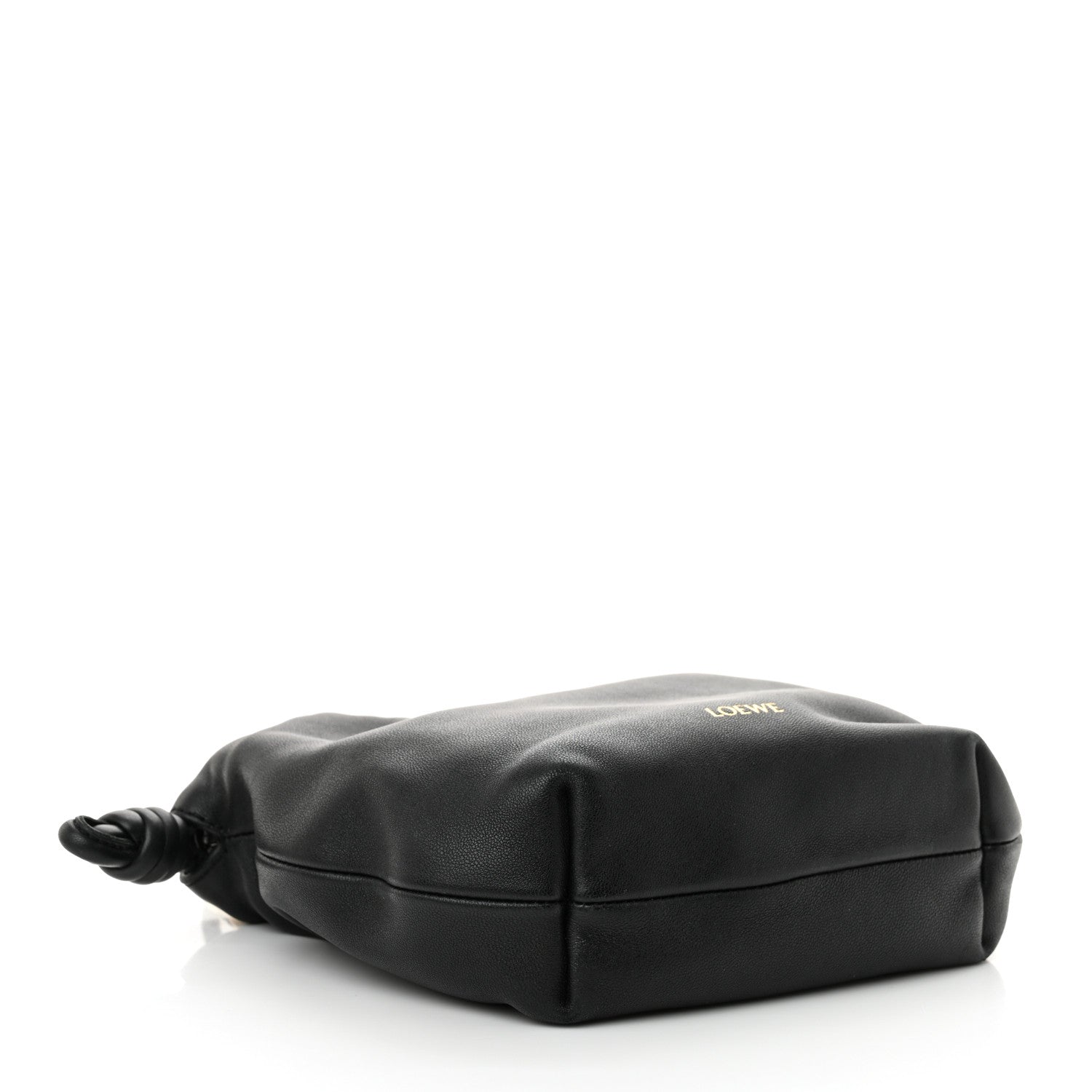 Loewe Mellow Nappa Donut Chain Mini Flamenco Knot Clutch Black 4 of 11