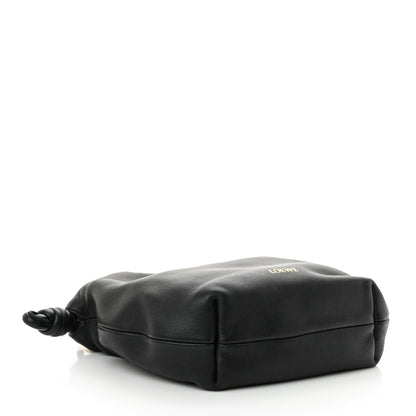 Loewe Mellow Nappa Donut Chain Mini Flamenco Knot Clutch Black 4 of 11