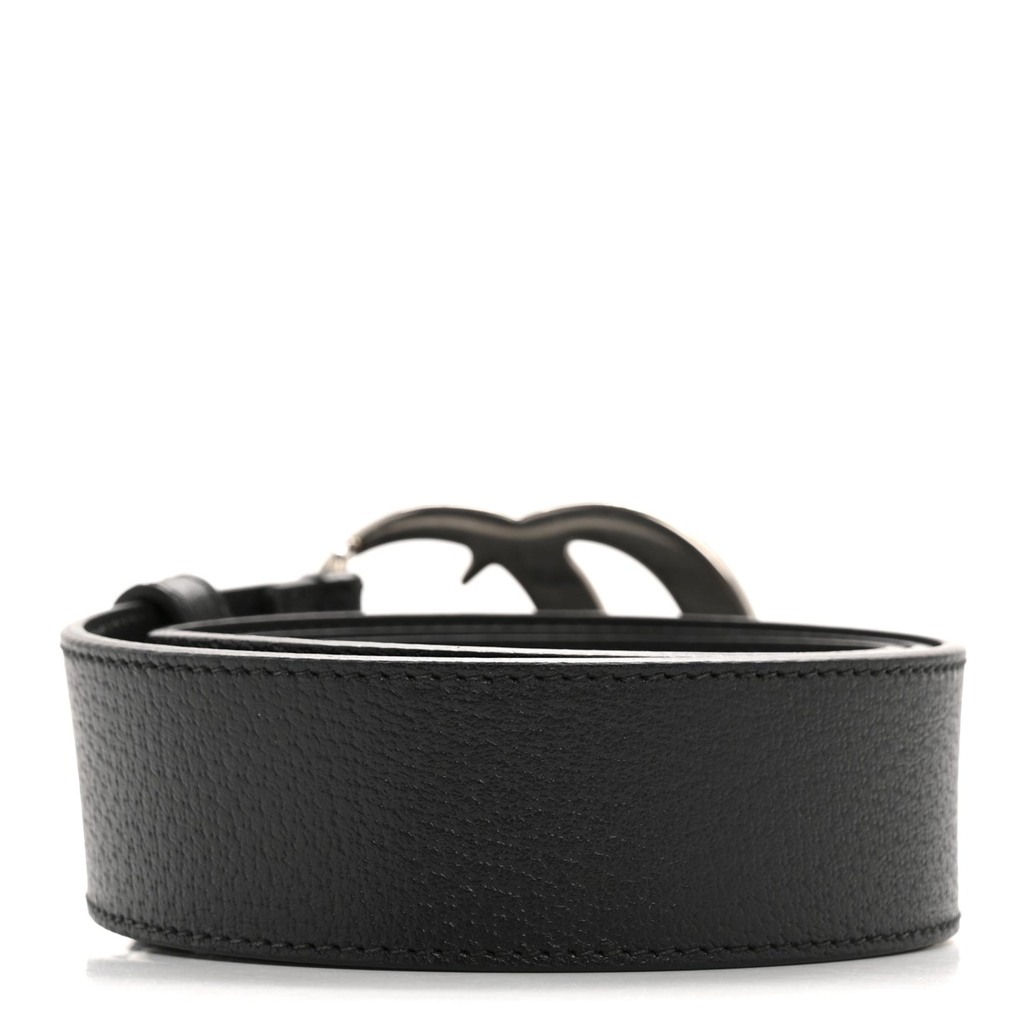 Textured Calfskin Double G Belt 90 36 Black