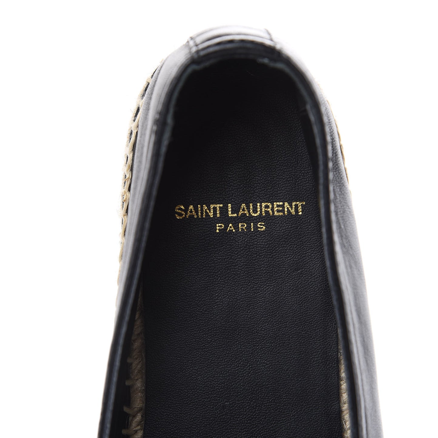 Lambskin Monogram Espadrilles 37.5 Black