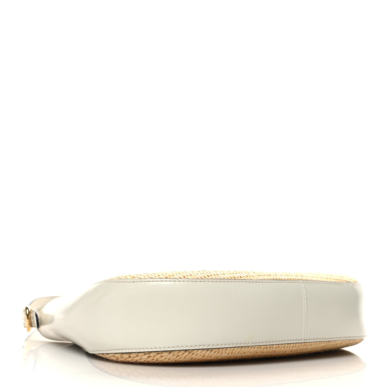 Prada Paglia Spazzolato Shoulder Bag Naturale White 4 of 11