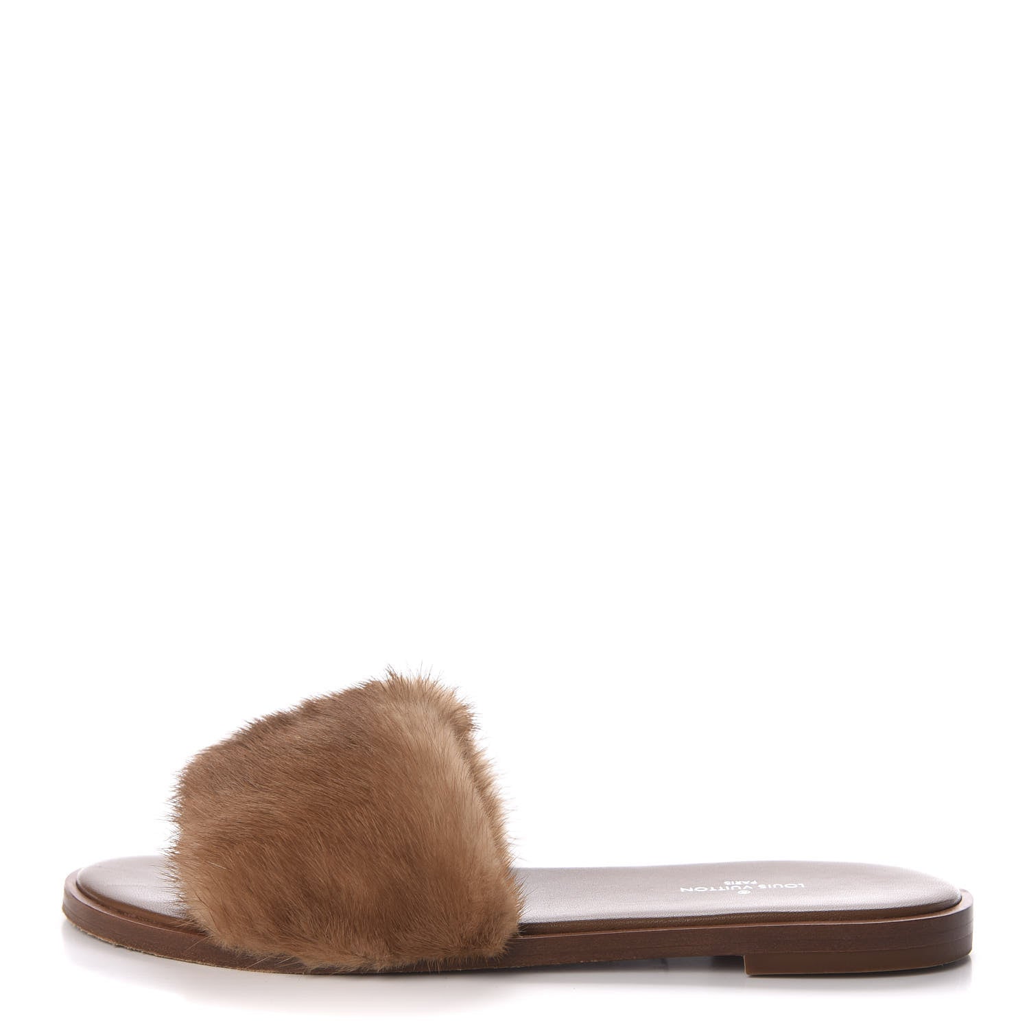 Louis Vuitton Mink Fur Lock It Flat Mule 36 Beige 1 of 11