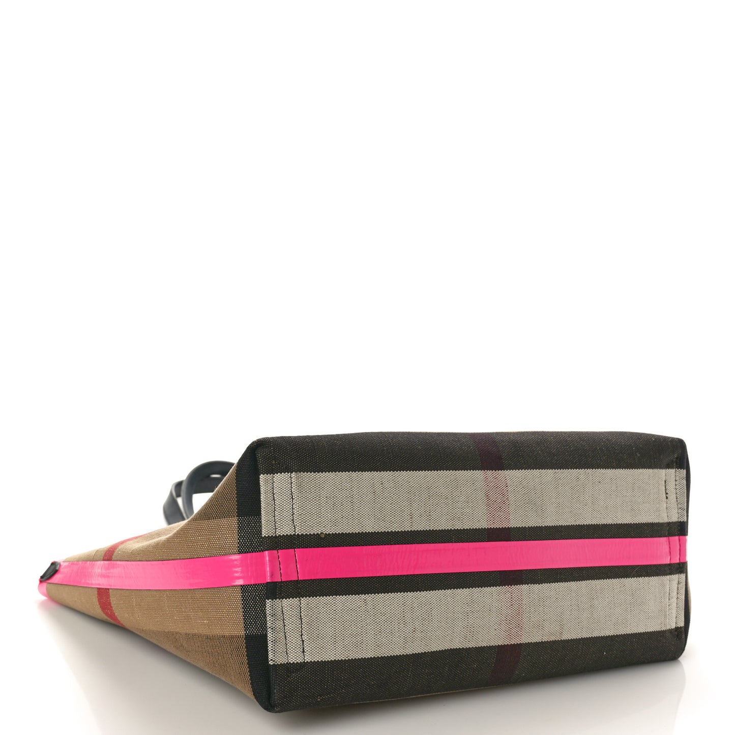 Canvas Mega Check The Giant Reversible Tote Black Neon Pink