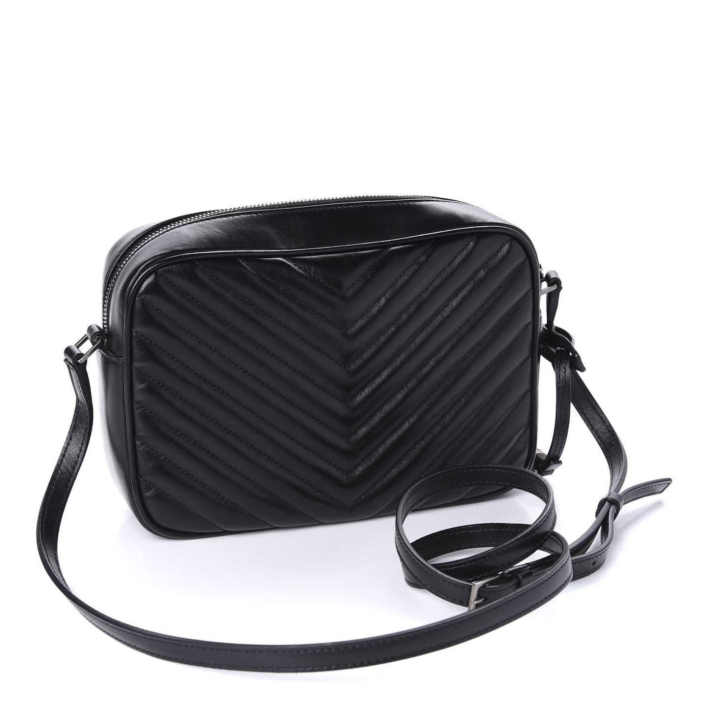 Calfskin Matelasse Monogram Lou Camera Bag Black