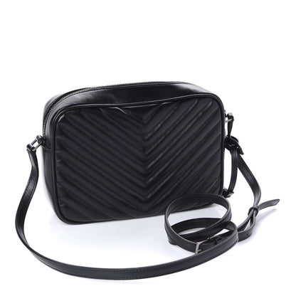 Saint Laurent Calfskin Matelasse Monogram Lou Camera Bag Black 4 of 10