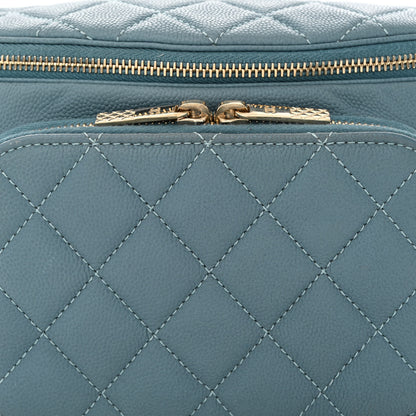 Chanel Caviar Quilted Business Affinity Waist Bag Blue 9 of 13